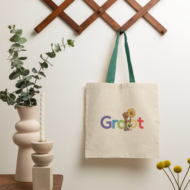 Guardians of the Galaxy | Groot Name Flower Tote Bag (Creator Uploaded)