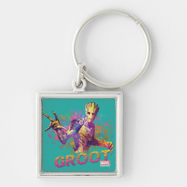 Guardians of the Galaxy | Groot Neon Graphic Keychain (Front)