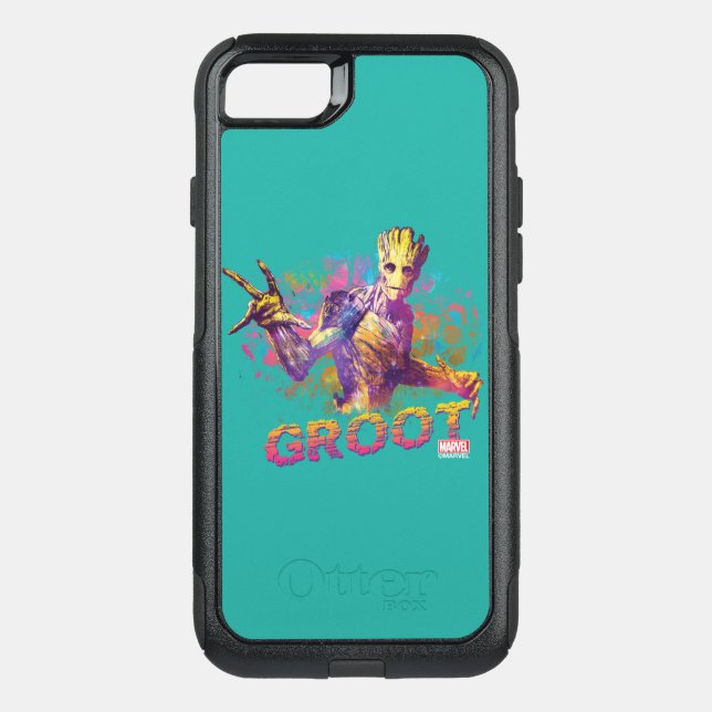 Guardians of the Galaxy | Groot Neon Graphic Otterbox iPhone Case (Back)