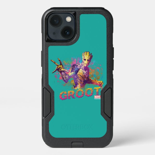 Guardians of the Galaxy | Groot Neon Graphic Otterbox iPhone Case (Back)