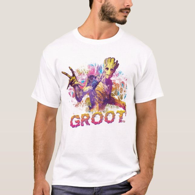 Guardians of the Galaxy | Groot Neon Graphic T-Shirt (Front)