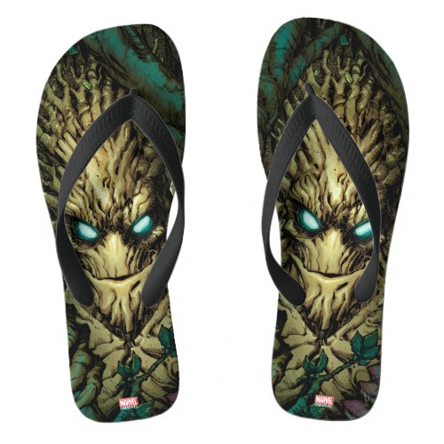 Guardians of the Galaxy  Groot Through Branches Flip Flops