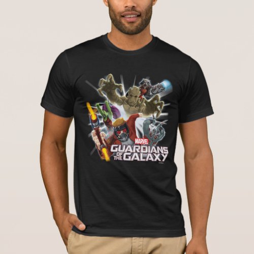 Guardians of the Galaxy  Group Attack T_Shirt