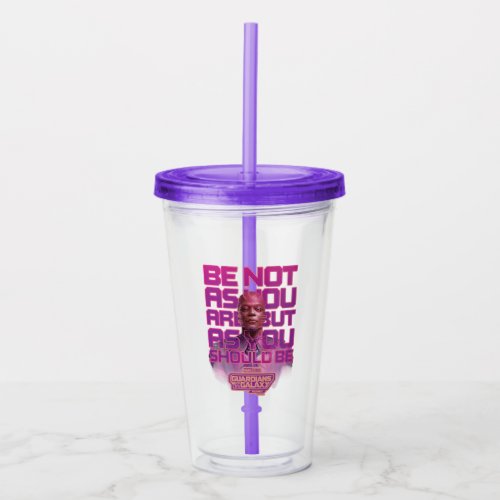 Guardians of the Galaxy High Evolutionary Quote Acrylic Tumbler