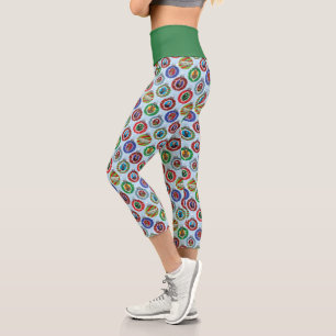 Guardians of the Galaxy Holiday Bauble Pattern Capri Leggings