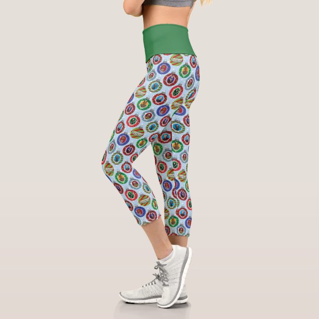 Guardians of the Galaxy Holiday Bauble Pattern Capri Leggings (Left)