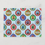 Guardians of the Galaxy Holiday Bauble Pattern Postcard