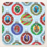 Guardians of the Galaxy Holiday Bauble Pattern Square Paper Coaster