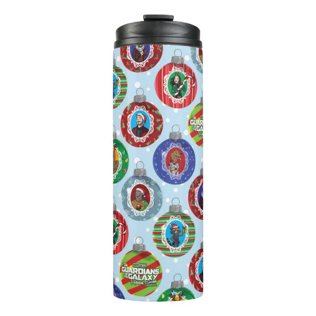Guardians of the Galaxy Holiday Bauble Pattern Thermal Tumbler (Front)