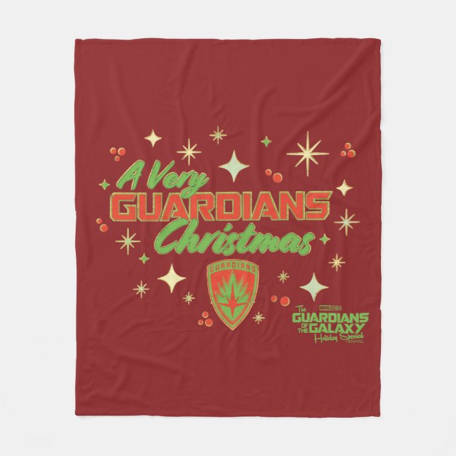 Guardians of the Galaxy Holiday Christmas Wishes Fleece Blanket (Front)