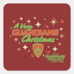 Guardians of the Galaxy Holiday Christmas Wishes Square Sticker
