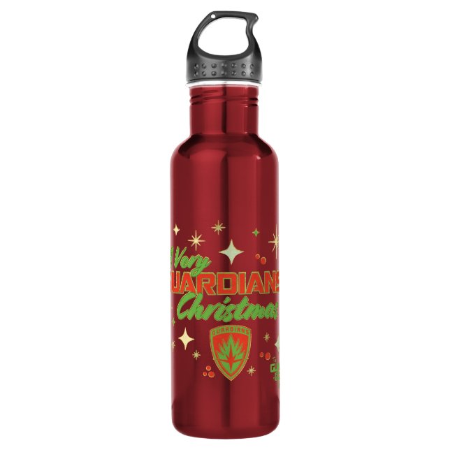 Guardians of the Galaxy Holiday Christmas Wishes Stainless Steel Water Bottle (Front)