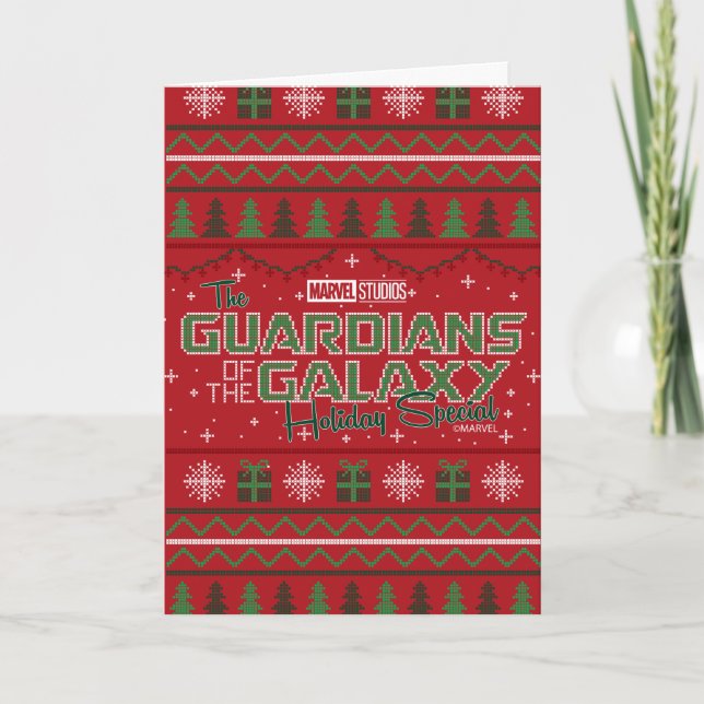 Guardians of the Galaxy Holiday Cross Stitch Card (Front)