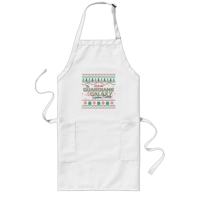 Guardians of the Galaxy Holiday Cross Stitch Long Apron (Front)
