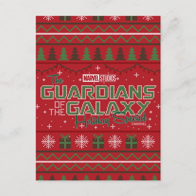 Guardians of the Galaxy Holiday Cross Stitch Postcard (Front)
