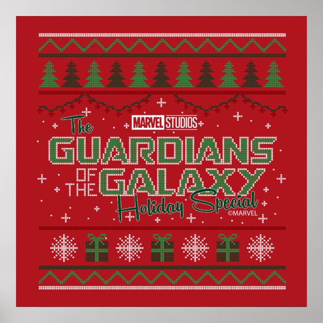 Guardians of the Galaxy Holiday Cross Stitch Poster (Front)
