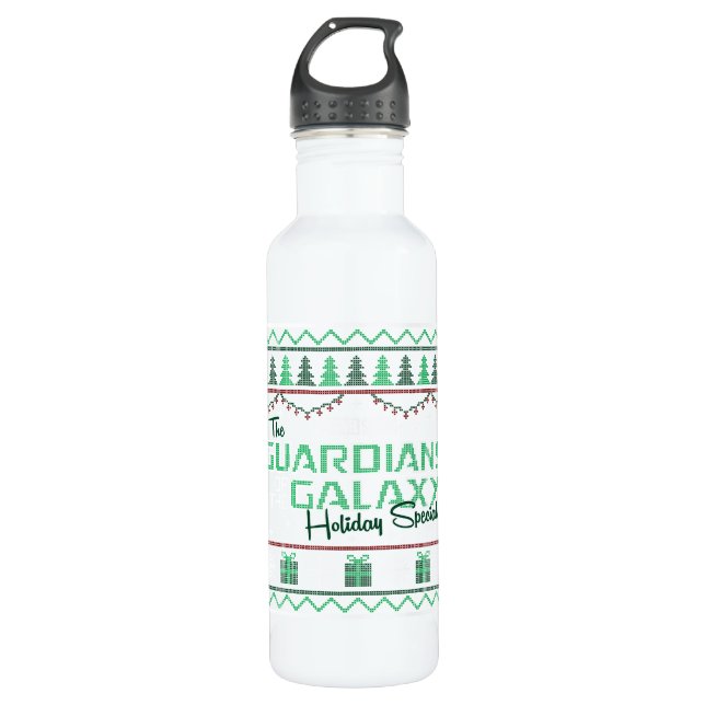 Guardians of the Galaxy Holiday Cross Stitch Stainless Steel Water Bottle (Front)