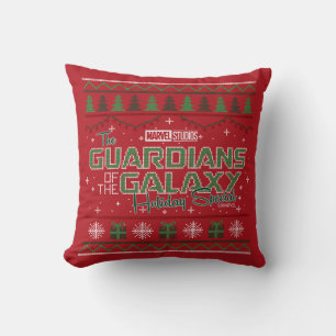 Guardians of the Galaxy Holiday Cross Stitch Throw Pillow