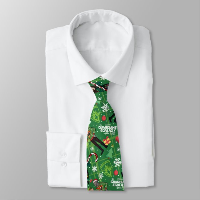 Guardians of the Galaxy Holiday Drax & Mantis Neck Tie (Tied)
