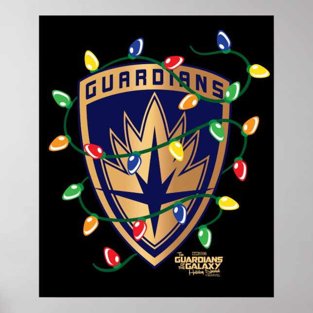 Guardians of the Galaxy Holiday Logo & Lights Poster (Front)