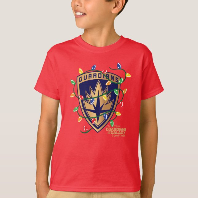 Guardians of the Galaxy Holiday Logo & Lights T-Shirt (Front)