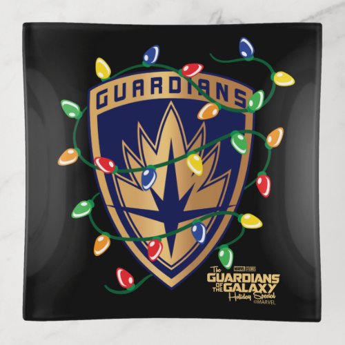 Guardians of the Galaxy Holiday Logo  Lights Trinket Tray