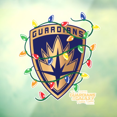 Guardians of the Galaxy Holiday Logo  Lights Window Cling