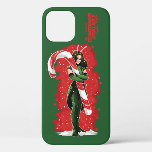 Guardians of the Galaxy Holiday Mantis Candy Cane iPhone 12 Case