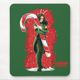 Guardians of the Galaxy Holiday Mantis Candy Cane Mouse Pad