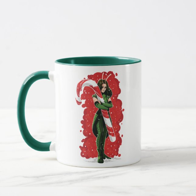 Guardians of the Galaxy Holiday Mantis Candy Cane Mug (Left)