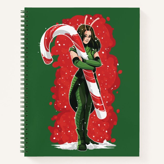 Guardians of the Galaxy Holiday Mantis Candy Cane Notebook (Front)