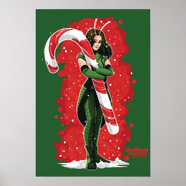 Guardians of the Galaxy Holiday Mantis Candy Cane Poster (Front)