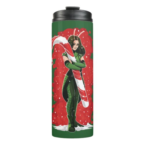 Guardians of the Galaxy Holiday Mantis Candy Cane Thermal Tumbler
