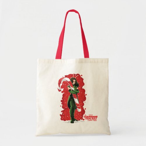 Guardians of the Galaxy Holiday Mantis Candy Cane Tote Bag
