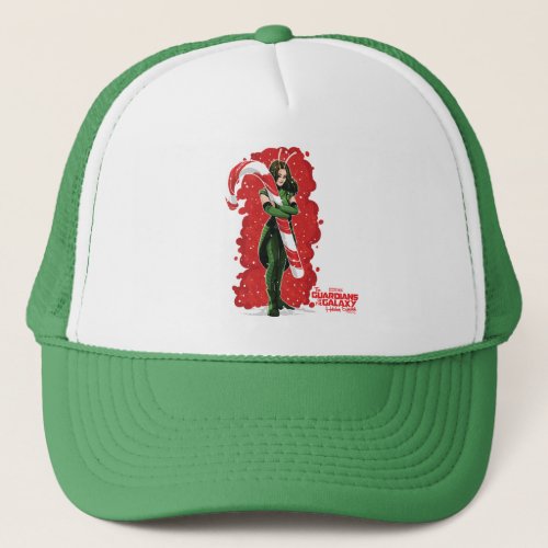 Guardians of the Galaxy Holiday Mantis Candy Cane Trucker Hat