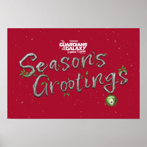 Guardians of the Galaxy Holiday Seasons Grootings Poster