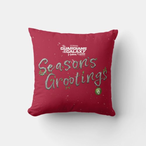 Guardians of the Galaxy Holiday Seasons Grootings Throw Pillow