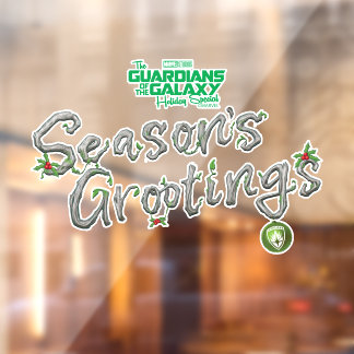 Guardians of the Galaxy Holiday Season's Grootings Window Cling