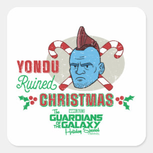 Guardians of the Galaxy Holiday Yondu Graphic Square Sticker