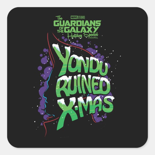 Guardians of the Galaxy Holiday Yondu X-Mas Square Sticker (Front)