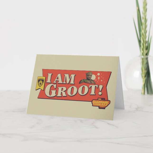 Guardians of the Galaxy "I Am Groot" Banner Card (Front)