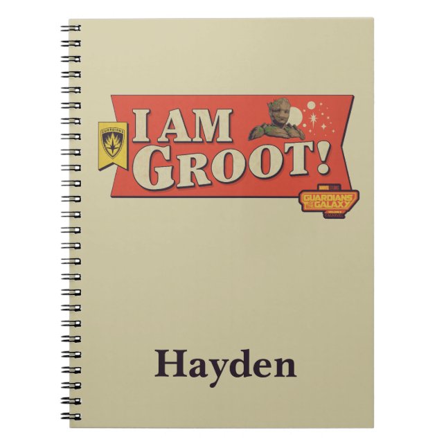 Guardians of the Galaxy "I Am Groot" Banner Notebook (Front)