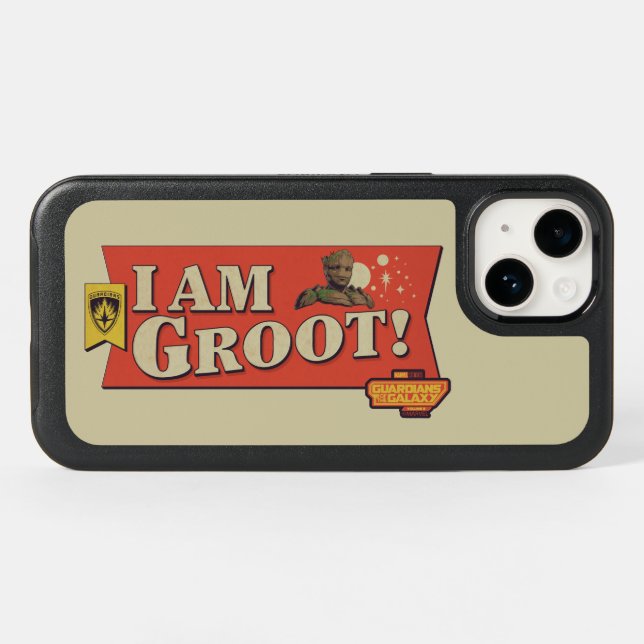 Guardians of the Galaxy "I Am Groot" Banner Otterbox iPhone Case (Back Horizontal)