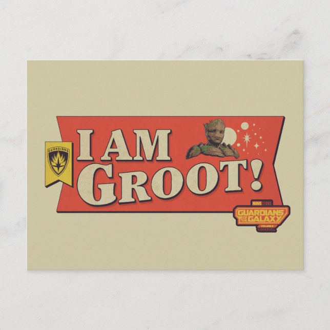 Guardians of the Galaxy "I Am Groot" Banner Postcard (Front)