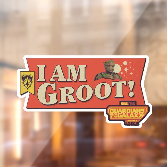 Guardians of the Galaxy "I Am Groot" Banner Window Cling (Sheet 2)