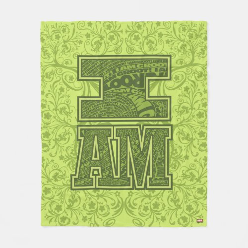 Guardians of the Galaxy  I Am Groot Typography Fleece Blanket