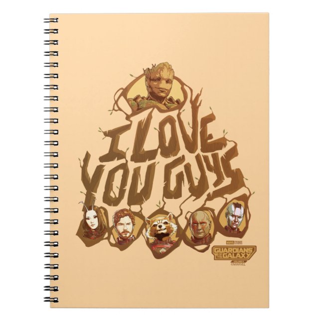 Guardians of the Galaxy "I Love You Guys" Notebook (Front)