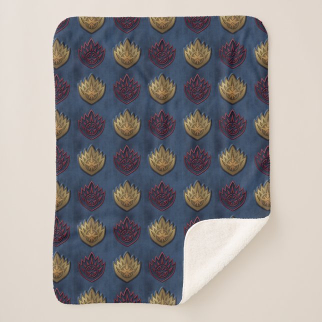 Guardians of the Galaxy Insignia Pattern Sherpa Blanket (Front)