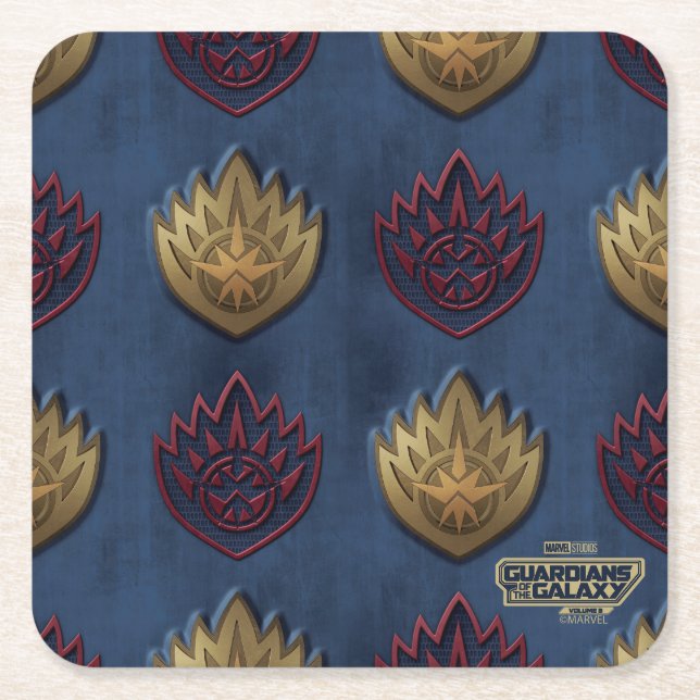 Guardians of the Galaxy Insignia Pattern Square Paper Coaster (Front)