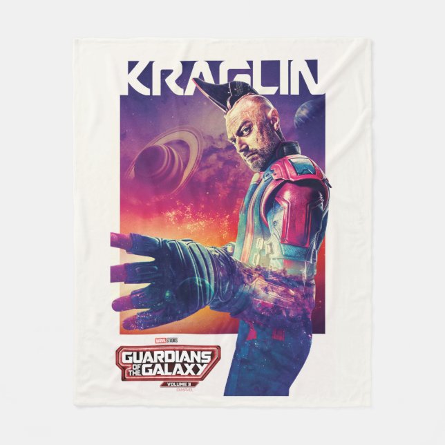 Guardians of the Galaxy Kraglin Character Poster Fleece Blanket (Front)
